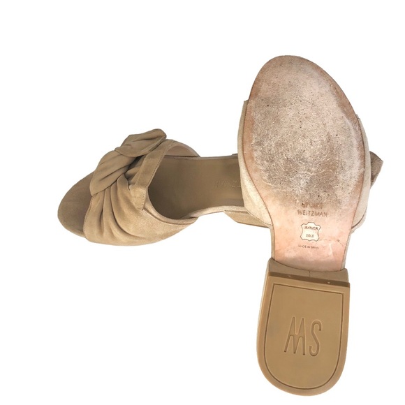 Stuart Weitzman Sandals Beige Suede - Picture 9 of 9